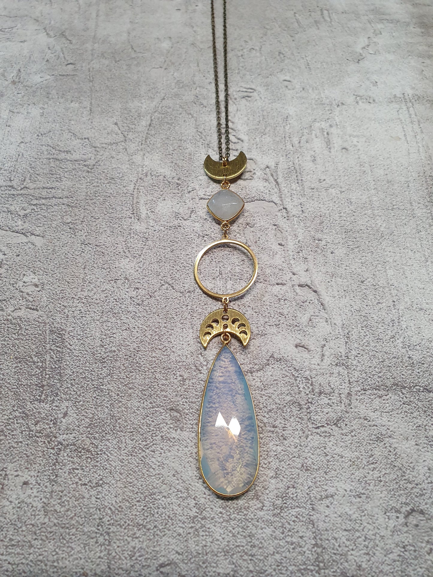 Opalite Moonphase Necklace