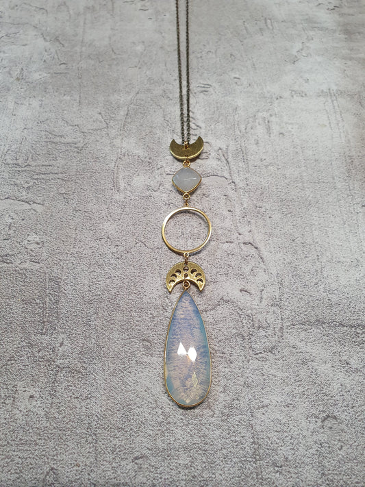 Opalite Moonphase Necklace