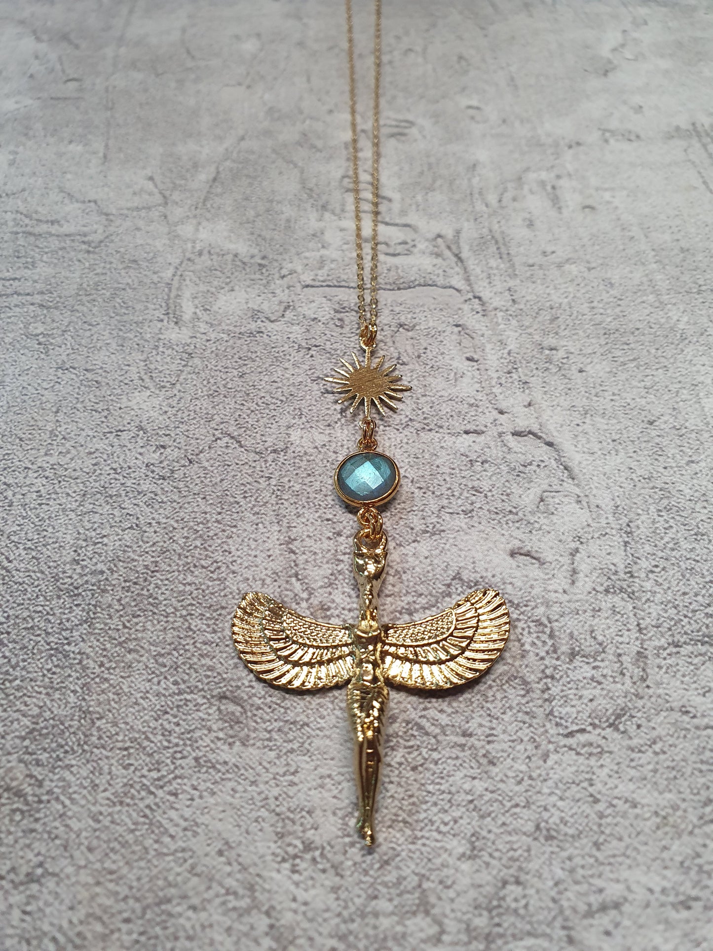 Golden Isis Necklace Labradorite