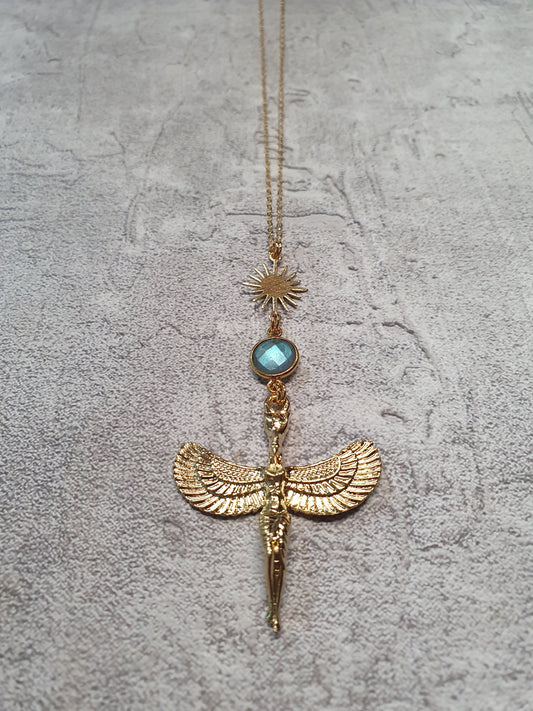 Golden Isis Necklace Labradorite