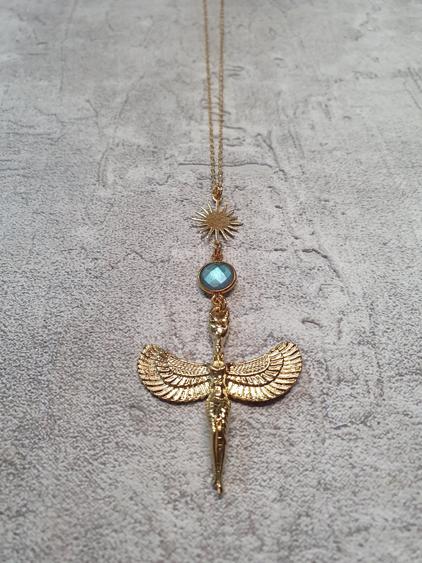 Golden Isis Necklace Labradorite