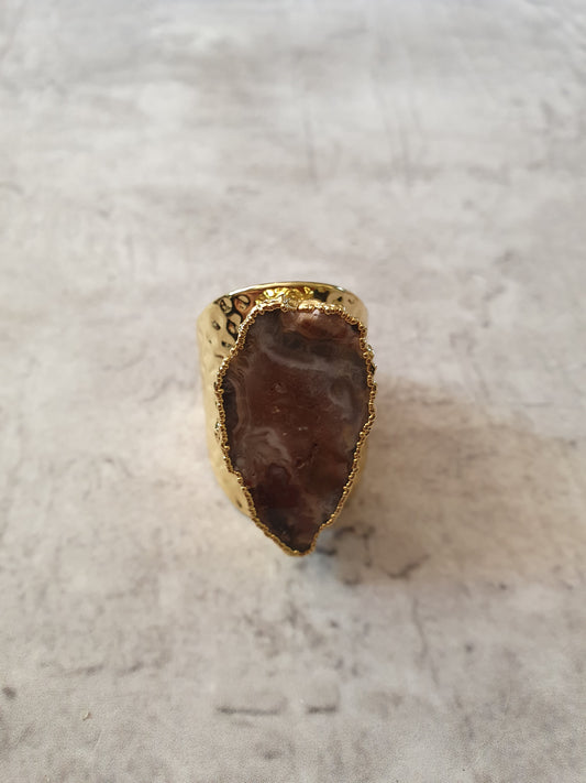 Agate Geode Ring